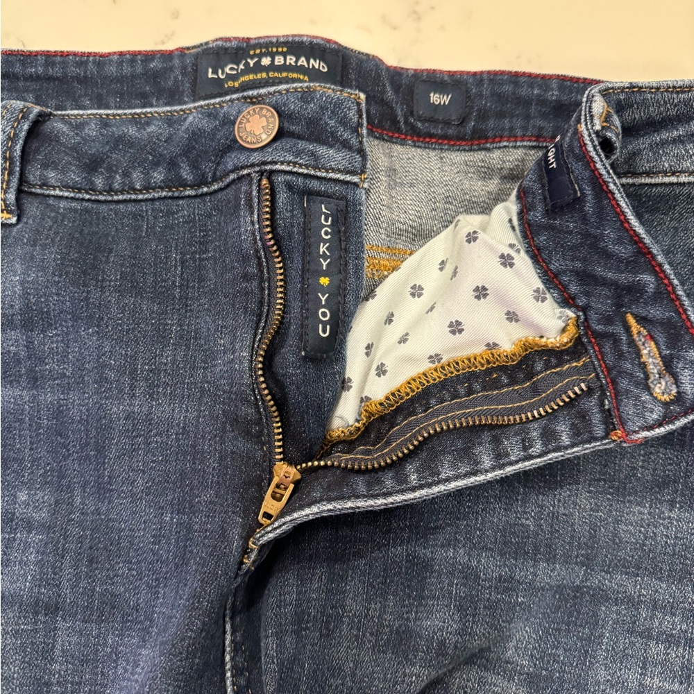 Women Plus Size Lucky Brand Jeans Emma Straight Leg